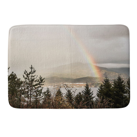 Henrike Schenk - Travel Photography Rainbow In The Mountains Lake In Norway Photo Memory Foam Bath Mat