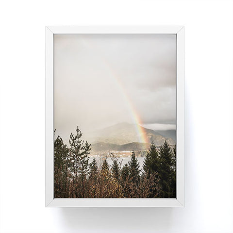 Henrike Schenk - Travel Photography Rainbow In The Mountains Lake In Norway Photo Framed Mini Art Print