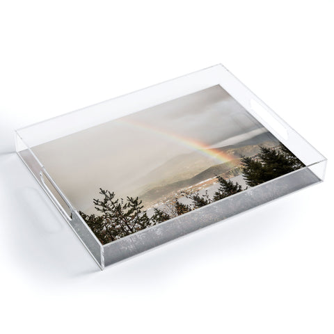 Henrike Schenk - Travel Photography Rainbow In The Mountains Lake In Norway Photo Acrylic Tray