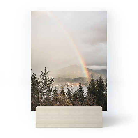 Henrike Schenk - Travel Photography Rainbow In The Mountains Lake In Norway Photo Mini Art Print