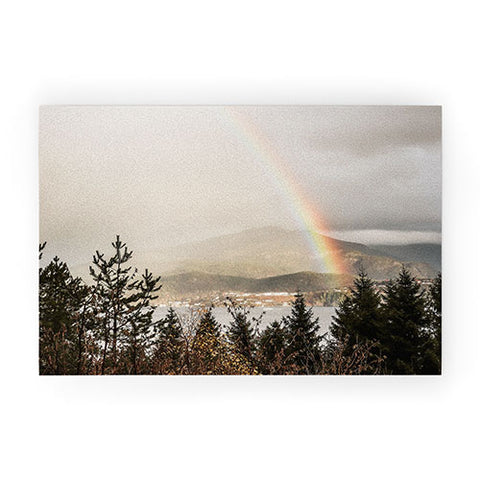 Henrike Schenk - Travel Photography Rainbow In The Mountains Lake In Norway Photo Welcome Mat