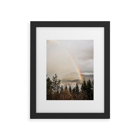 Henrike Schenk - Travel Photography Rainbow In The Mountains Lake In Norway Photo Framed Art Print