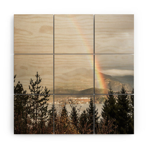 Henrike Schenk - Travel Photography Rainbow In The Mountains Lake In Norway Photo Wood Wall Mural