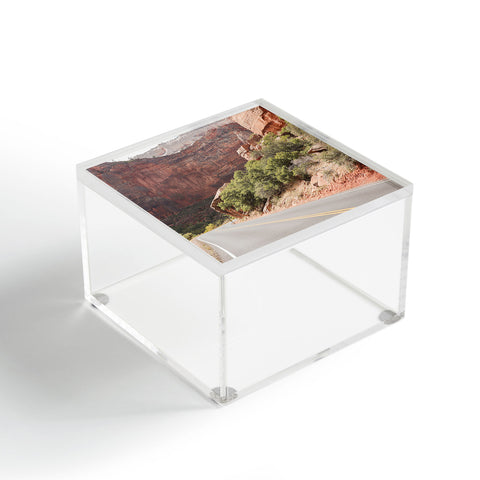 Henrike Schenk - Travel Photography Road Through Zion National Park Photo Colors Of Utah Landscape Acrylic Box