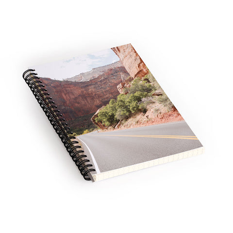 Henrike Schenk - Travel Photography Road Through Zion National Park Photo Colors Of Utah Landscape Spiral Notebook