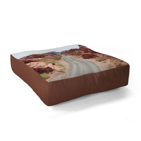Henrike Schenk - Travel Photography Roads Of Nevada Desert Picture Valley Of Fire State Park Floor Pillow Square