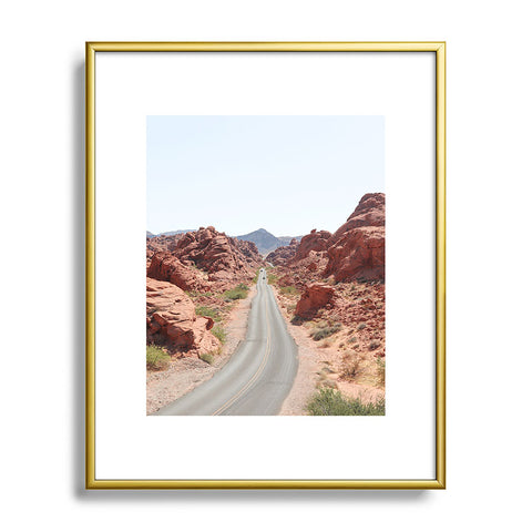 Henrike Schenk - Travel Photography Roads Of Nevada Desert Picture Valley Of Fire State Park Metal Framed Art Print