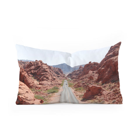 Henrike Schenk - Travel Photography Roads Of Nevada Desert Picture Valley Of Fire State Park Oblong Throw Pillow