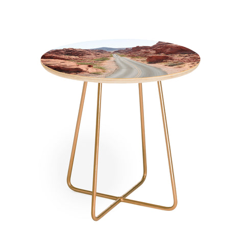 Henrike Schenk - Travel Photography Roads Of Nevada Desert Picture Valley Of Fire State Park Round Side Table