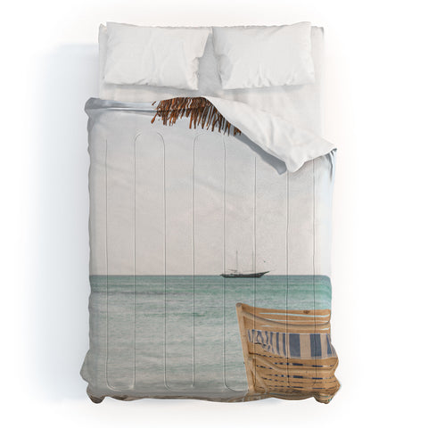 Henrike Schenk - Travel Photography Summer Holiday Beach Photo Aruba Island Ocean View Comforter