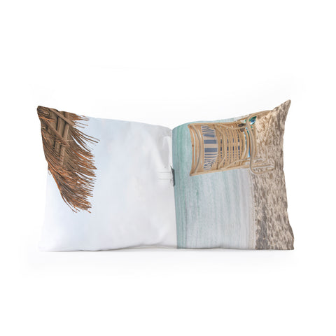 Henrike Schenk - Travel Photography Summer Holiday Beach Photo Aruba Island Ocean View Oblong Throw Pillow