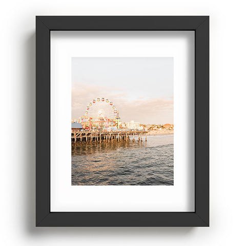 Henrike Schenk - Travel Photography Sunset At Santa Monica Pier Recessed Framing Rectangle