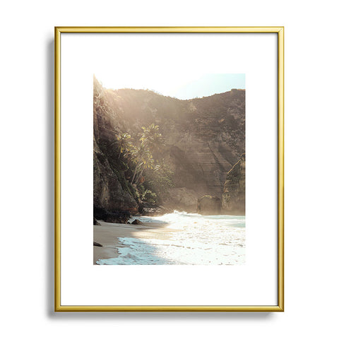 Henrike Schenk - Travel Photography Tropical Bali Beach Photo Diamond Beach Nusa Penida Island Metal Framed Art Print