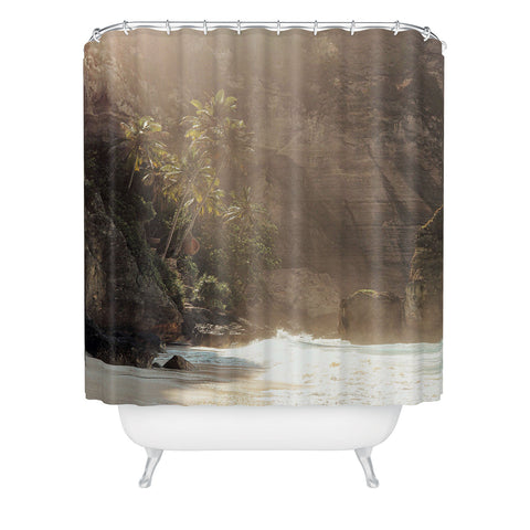 Henrike Schenk - Travel Photography Tropical Bali Beach Photo Diamond Beach Nusa Penida Island Shower Curtain