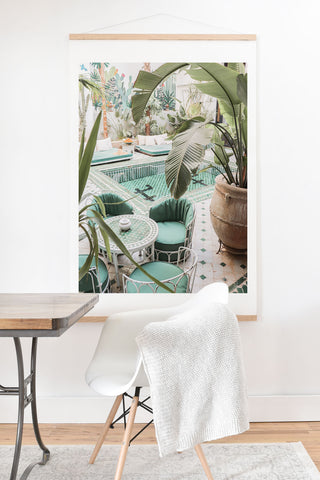 Henrike Schenk - Travel Photography Tropical Plant Leaves In Marrakech Photo Green Pool Interior Design Art Print And Hanger