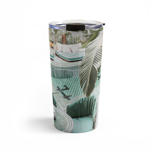 Henrike Schenk - Travel Photography Tropical Plant Leaves In Marrakech Photo Green Pool Interior Design Travel Mug