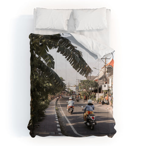 Henrike Schenk - Travel Photography Tropical Road On Bali Island Comforter