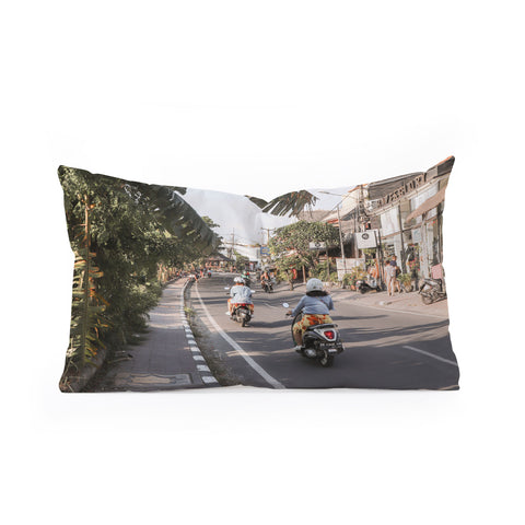 Henrike Schenk - Travel Photography Tropical Road On Bali Island Oblong Throw Pillow