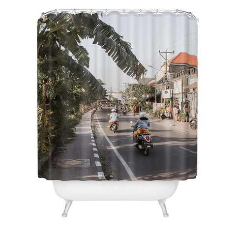 Henrike Schenk - Travel Photography Tropical Road On Bali Island Shower Curtain