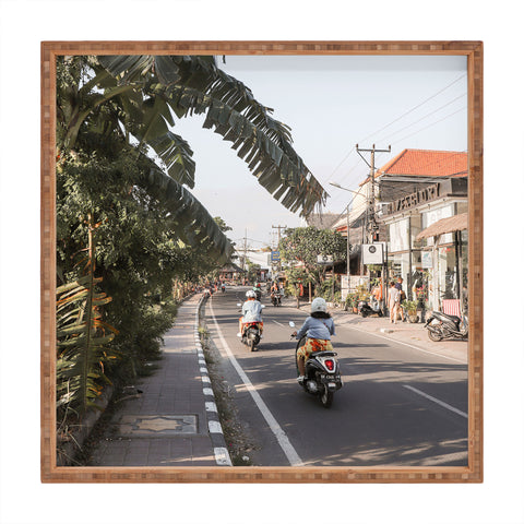 Henrike Schenk - Travel Photography Tropical Road On Bali Island Square Tray