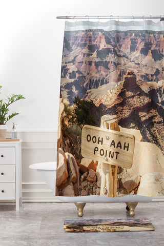 Henrike Schenk - Travel Photography Viewpoint Grand Canyon National Park Arizona Photo Shower Curtain And Mat
