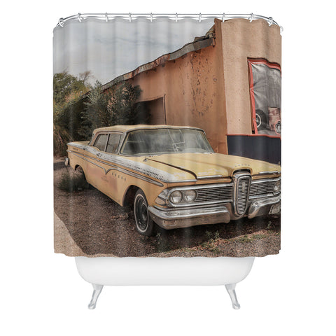 Henrike Schenk - Travel Photography Vintage American Car Art Print Famous Route 66 Scene Arizona Shower Curtain