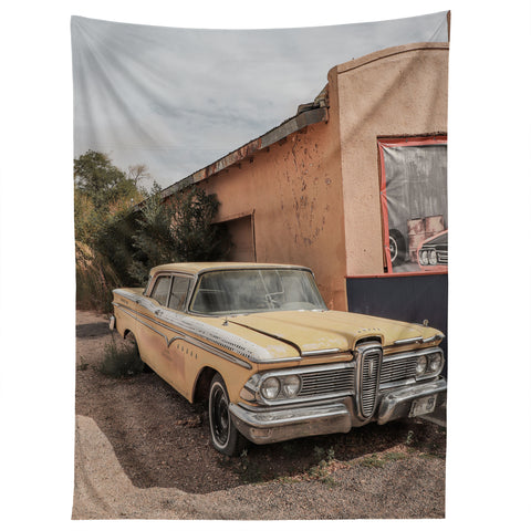Henrike Schenk - Travel Photography Vintage American Car Art Print Famous Route 66 Scene Arizona Tapestry