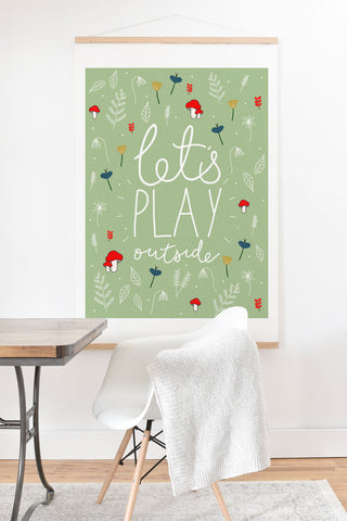 heycoco Lets Play Outside Art Print And Hanger