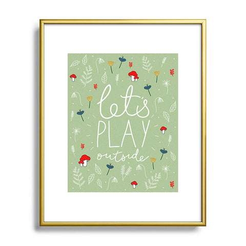 heycoco Lets Play Outside Metal Framed Art Print