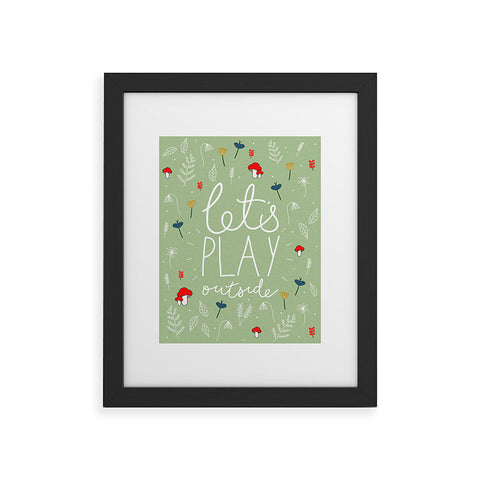 heycoco Lets Play Outside Framed Art Print