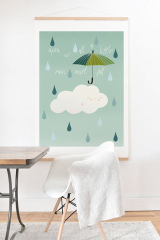 heycoco Upon us all a little rain must fall Art Print And Hanger