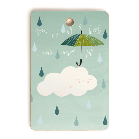 heycoco Upon us all a little rain must fall Cutting Board Rectangle
