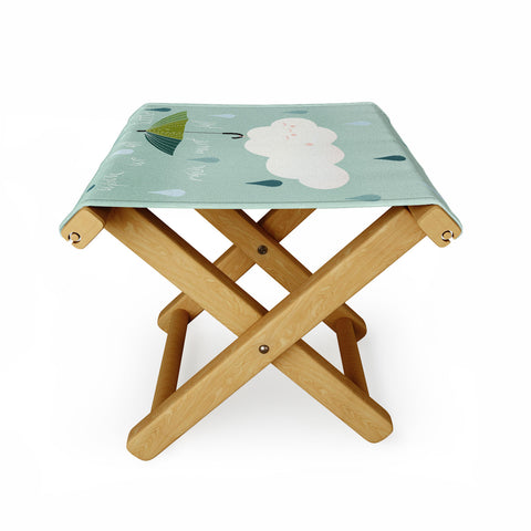 heycoco Upon us all a little rain must fall Folding Stool