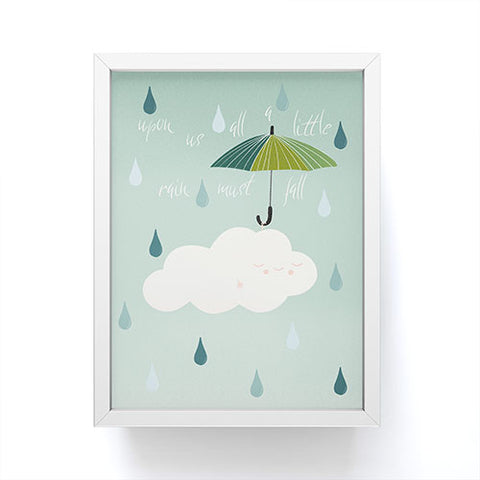 heycoco Upon us all a little rain must fall Framed Mini Art Print