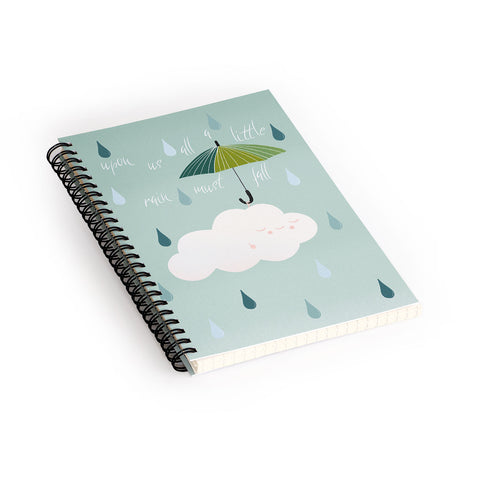 heycoco Upon us all a little rain must fall Spiral Notebook