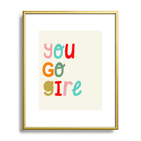 heycoco You go girl II Metal Framed Art Print