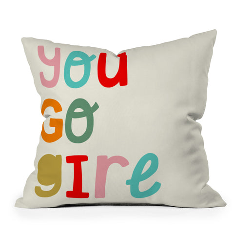 heycoco You go girl II Outdoor Throw Pillow