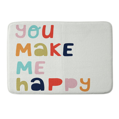 heycoco You Make Me Happy Memory Foam Bath Mat