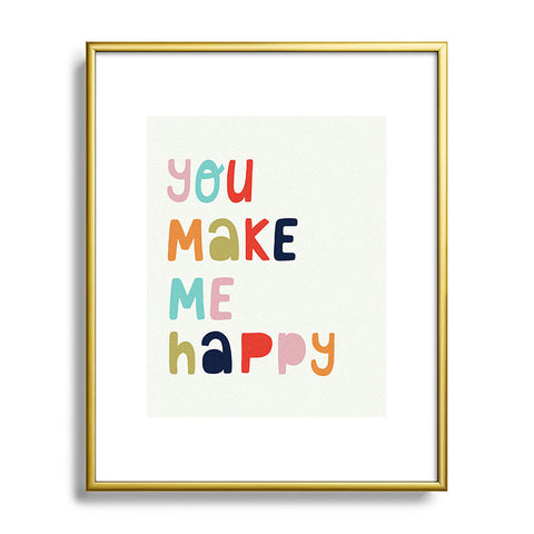 heycoco You Make Me Happy Metal Framed Art Print