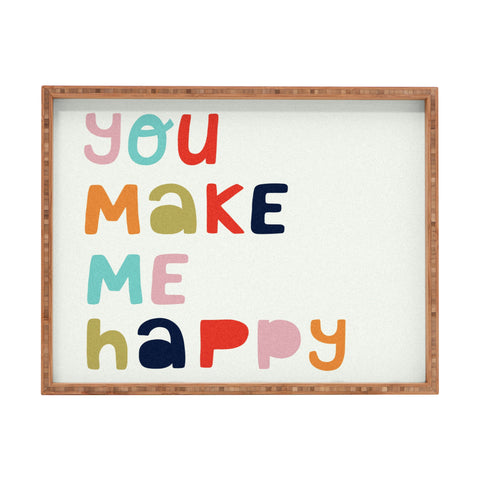 heycoco You Make Me Happy Rectangular Tray