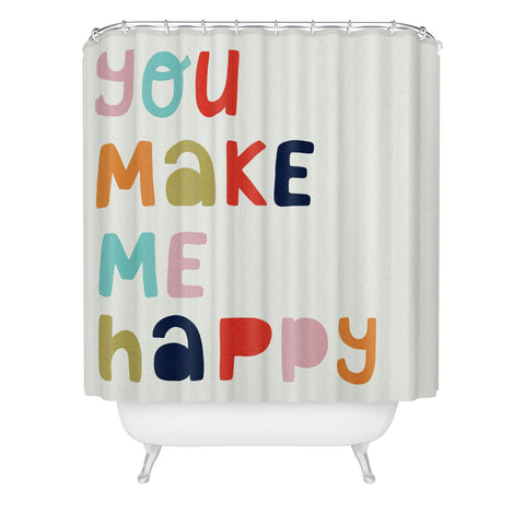 heycoco You Make Me Happy Shower Curtain