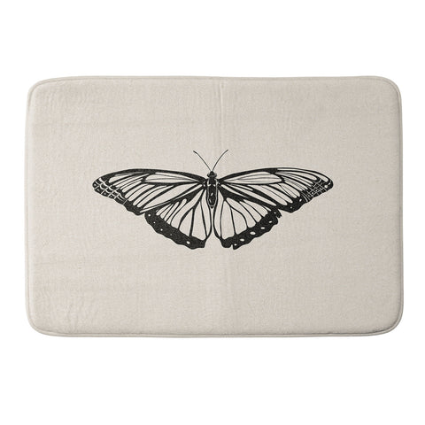 High Tied Creative Butterfly I Memory Foam Bath Mat