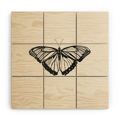 High Tied Creative Butterfly I Wood Wall Mural