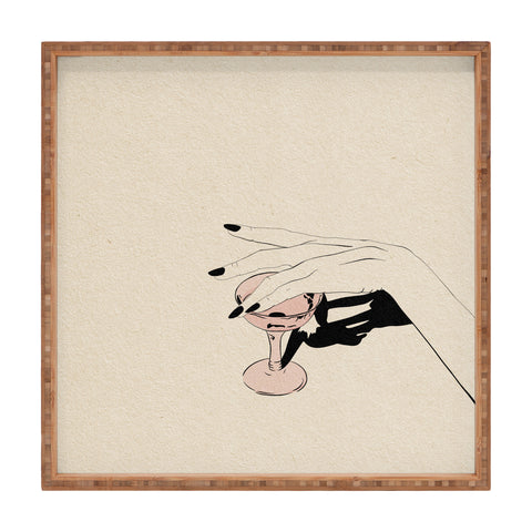 High Tied Creative Rose I Square Tray