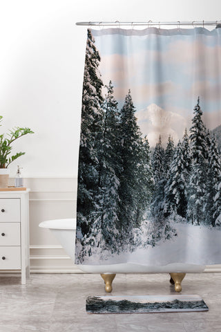 Hillary Murphy Mt Hood National Forest Shower Curtain And Mat