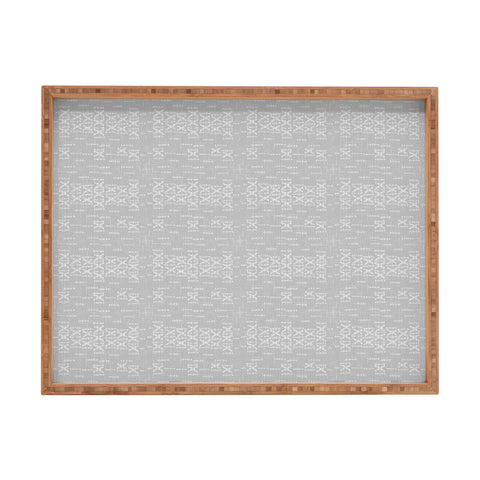 Holli Zollinger ABA MUDCLOTH GRIS Rectangular Tray
