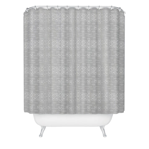 Holli Zollinger ABA MUDCLOTH GRIS Shower Curtain