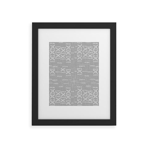 Holli Zollinger ABA MUDCLOTH GRIS Framed Art Print