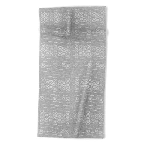 Holli Zollinger ABA MUDCLOTH GRIS Beach Towel