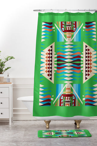 Holli Zollinger Acacia Verde Shower Curtain And Mat